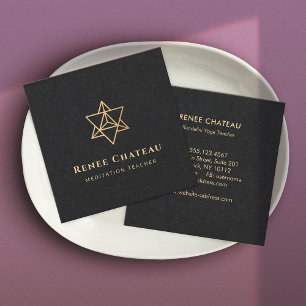Merkaba Sacred Geometry Symbol Square Business Card