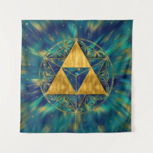 Merkabah in Flower of life Tapestry
