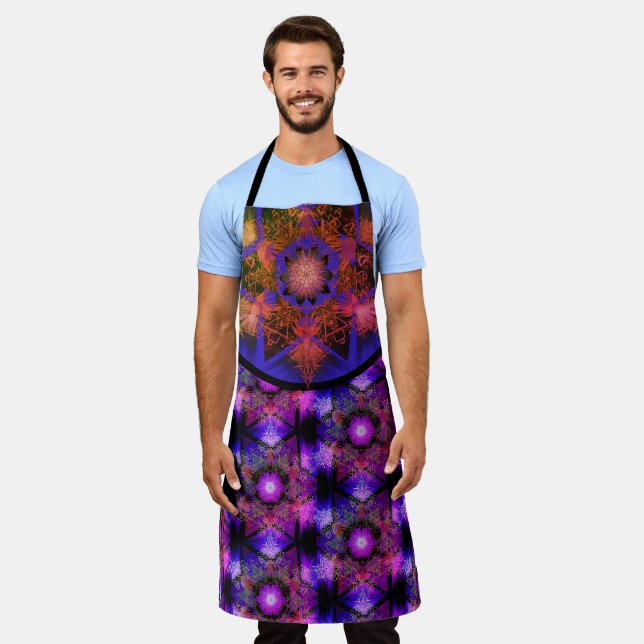 Merkabah Mandala Pattern Apron (Worn)