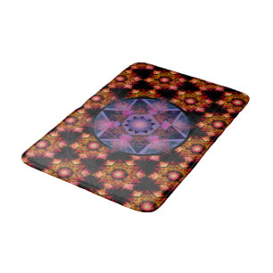 Merkabah Mandala Pattern Bath Mat