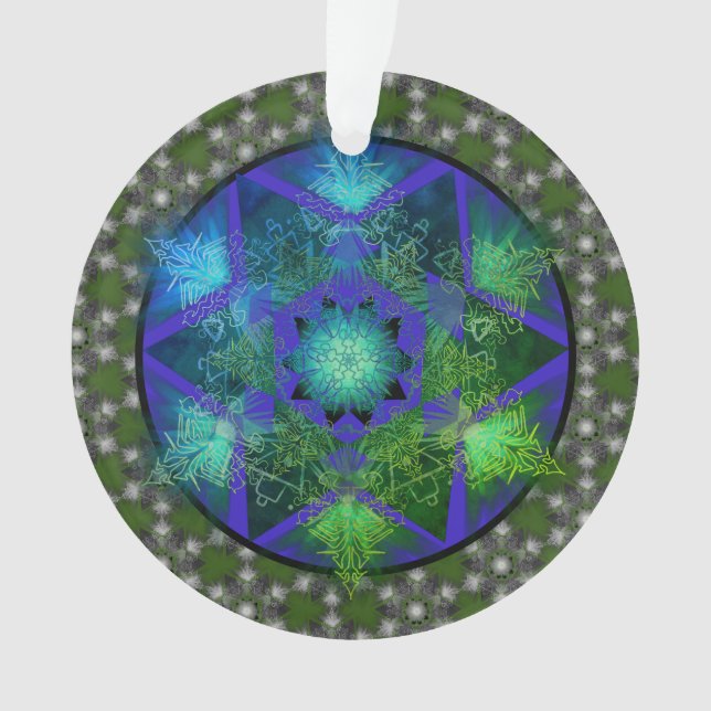Merkabah Mandala Pattern Ornament (Front)