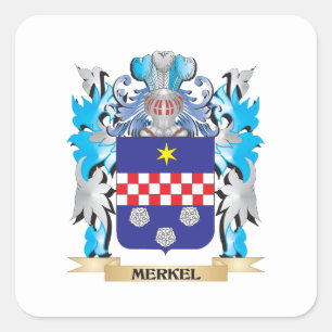 Merkel Coat of Arms - Family Crest Square Sticker