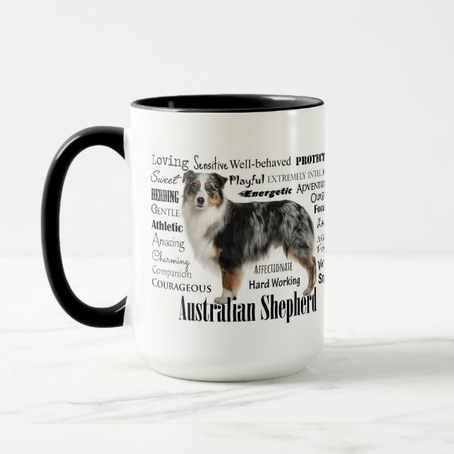 Merle Australian Shepherd Mug (Left)