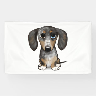 Merle Dapple Dachshund Cute Wiener Dog   Banner