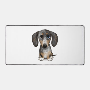 Merle Dapple Dachshund Cute Wiener Dog Desk Mat
