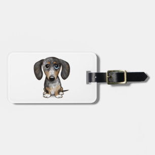 Merle Dapple Dachshund Cute Wiener Dog   Luggage Tag