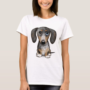 Merle Dapple Dachshund Cute Wiener Dog   T-Shirt