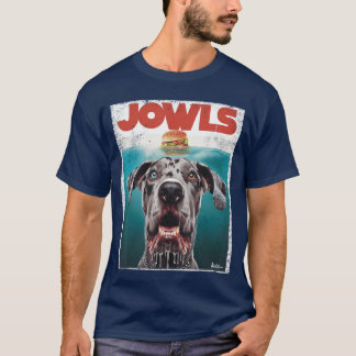 Merle Great Dane Jowls Pawsop Blue Eye Brown Dog M T-Shirt