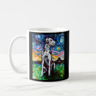 Merle Great Dane Starry Night Impressionist Dog By Coffee Mug