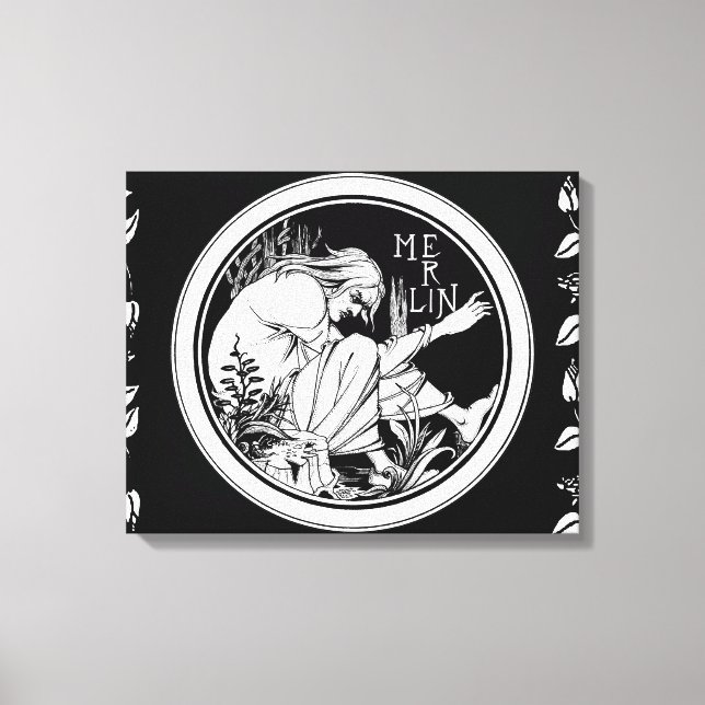Merlin Art Nouveau fantasy Canvas Print (Front)