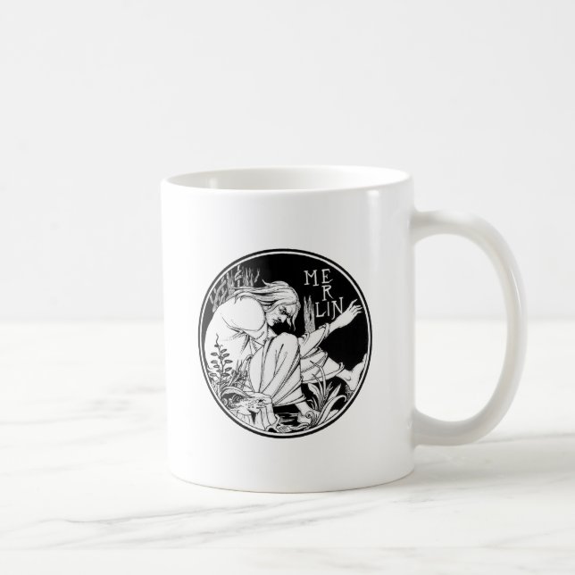 Merlin Art Nouveau fantasy Coffee Mug (Right)
