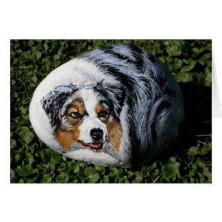 "Merlin" dog rock card