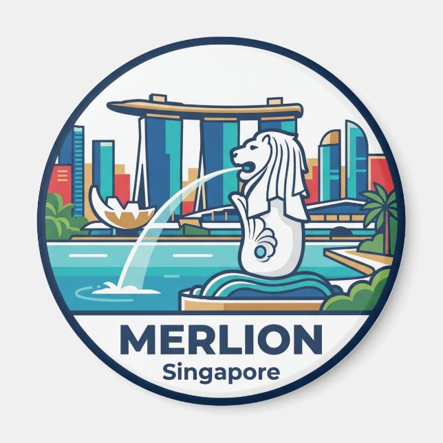 Merlion Singapore Magnet (Front)