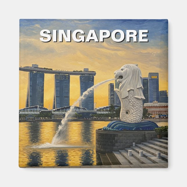 Merlion Singapore Magnet (Front)