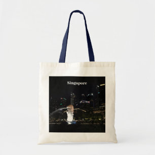 Merlion & Singapore Skyline #1 Tote Bag