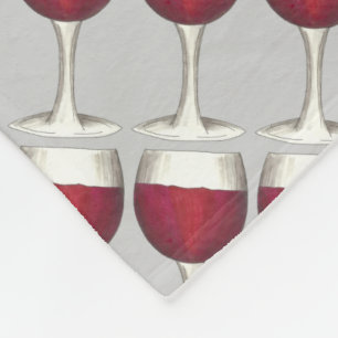 Merlot Cabernet Red Wine Glass Drinking Winery Fleece Blanket
