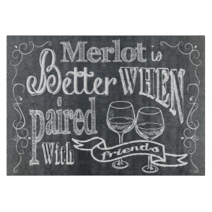 Merlot Chalkboard Cutting Board