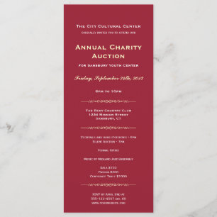Merlot red business logo gala event corporate long invitation