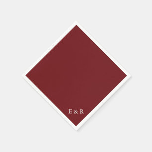Merlot Red Solid Colour Trend Napkin