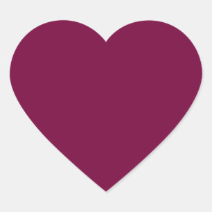 Merlot (solid colour) heart sticker
