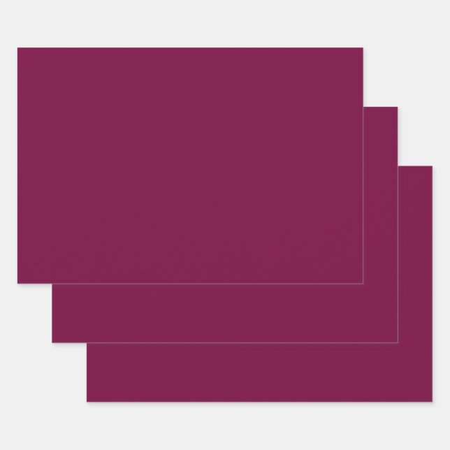 Merlot (solid colour)  wrapping paper sheet (Set)