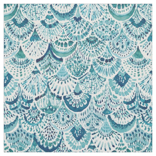 MERM ARMOR Indigo Mermaid Scales Fabric (Swatch)