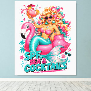 Mermaid -100% Customisable Wrapped Canvas (Gloss)