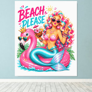 *Mermaid -100% Customisable Wrapped Canvas (Gloss)