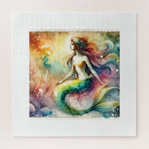 Mermaid 190624AREF102 - Watercolor Jigsaw Puzzle
