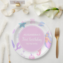 Mermaid 1st Birthday Ocean & Sea Life Party