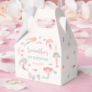 Mermaid 1st Birthday Party Oneder The Sea Favour Box