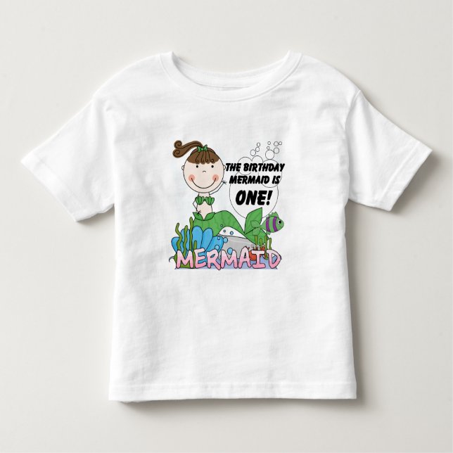 Mermaid 1st Birthday Tshirts and Gifts (Front)