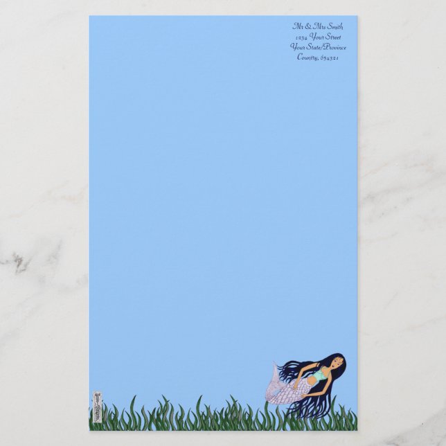Mermaid 2 stationery (Front)