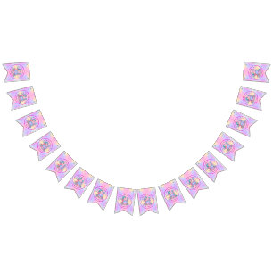 Mermaid 2nd Birthday Change Edit Text Personalise  Bunting