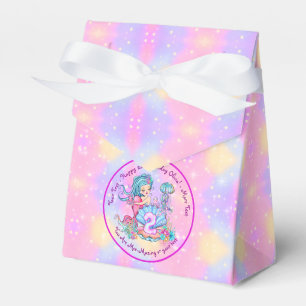 Mermaid 2nd Birthday Change Edit Text Personalise Favour Box