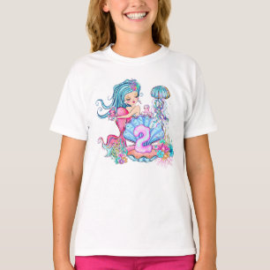 Mermaid 2nd Birthday Change Edit Text Personalise T-Shirt