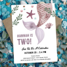 Mermaid 2nd Birthday Sea Purple