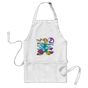 Mermaid 2nd Birthday Tshirts and Gifts Standard Apron