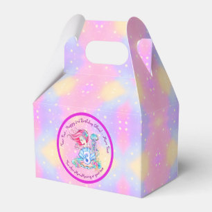 Mermaid 3rd Birthday Change Edit Text Personalise Favour Box