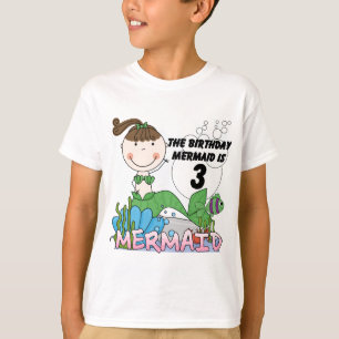 Mermaid 3rd Birthday Tshirts and Gifts