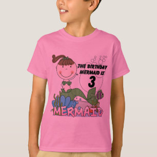 Mermaid 3rd Birthday Tshirts and Gifts