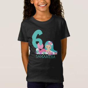 Mermaid 6th birthday Marina – Of the sea T-Shirt