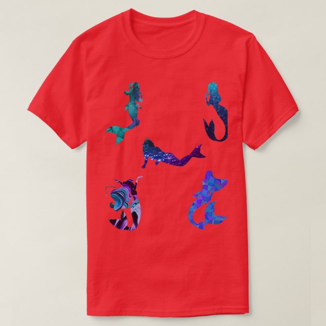 mermaid abstract whimsy design T-Shirt (Design Front)