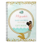 Mermaid African American Girl Peach Mint Gold