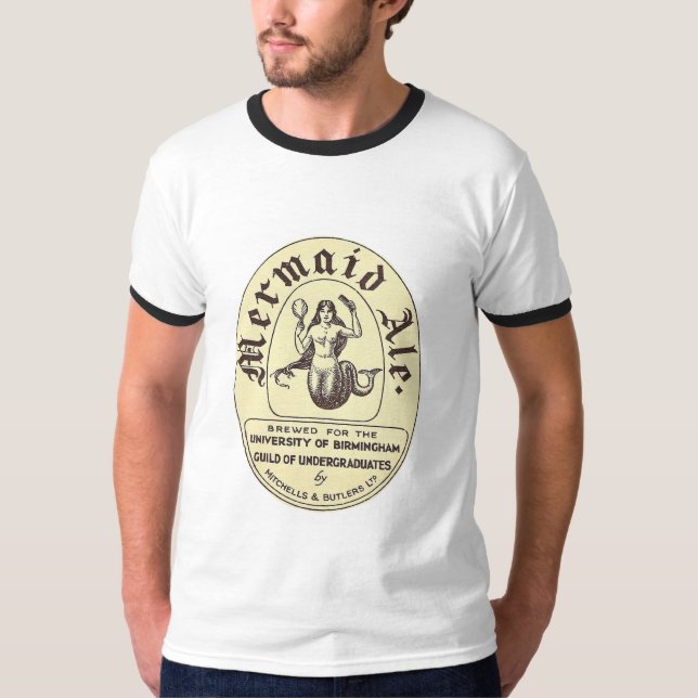 Mermaid Ale Vintage Beer Label Tee (Front)