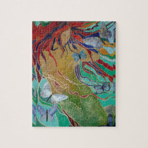 Mermaid and Butterflies Jigsaw Puzzle