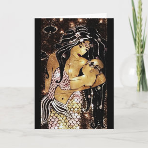 Mermaid and child Mothers Day Card