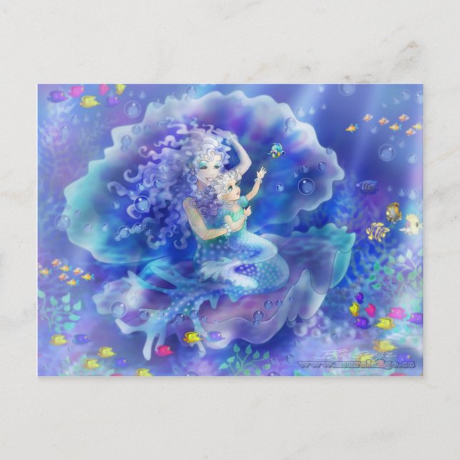 Mermaid and Child Postcard (Front)