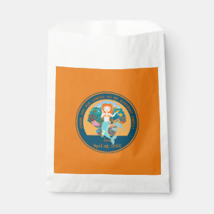 Mermaid  and dolphins under the sea birthday party favour bags