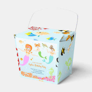 Mermaid and friends girly Birthday Party Favour Box
